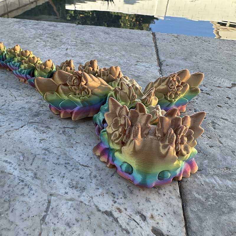 Axie - 3D Printed Multi-color Axolotl/Dragon Hybrid