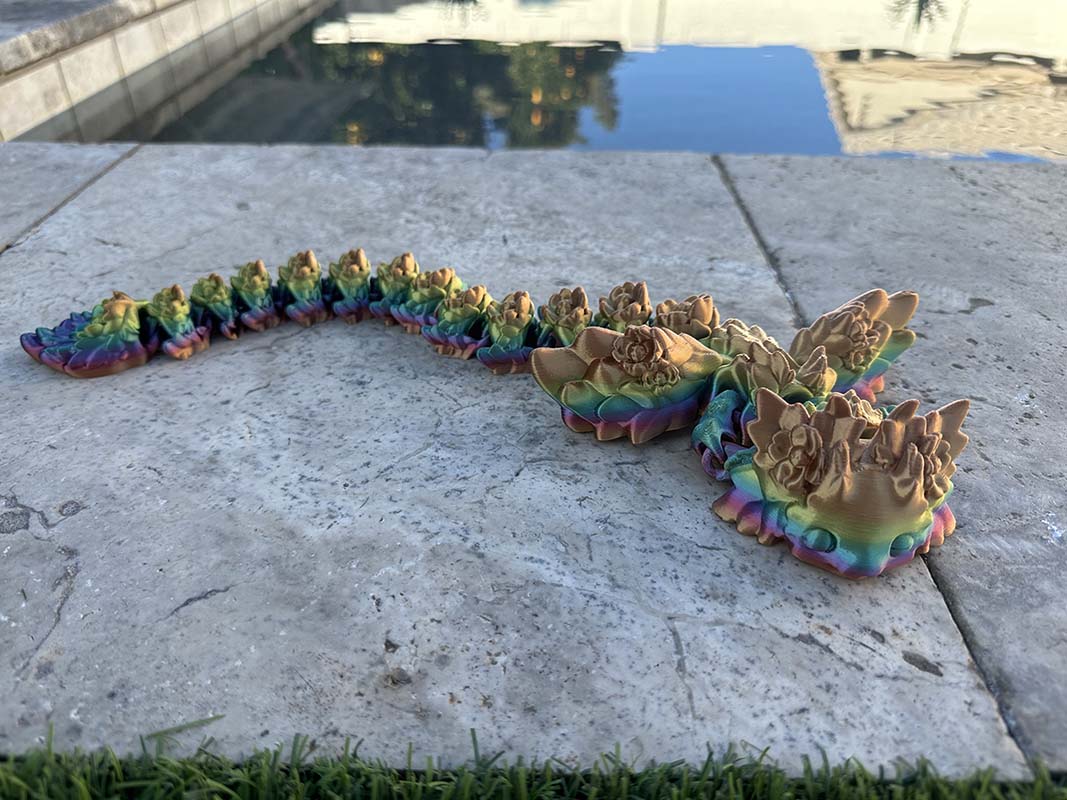 Axie - 3D Printed Multi-color Axolotl/Dragon Hybrid